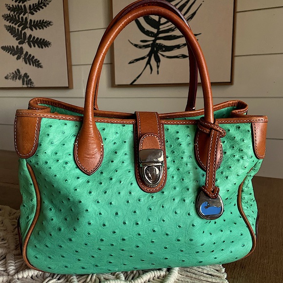 VTG DOONEY & BOURKE Ostrich Skin Bag Rare NWOT - Picture 1 of 16